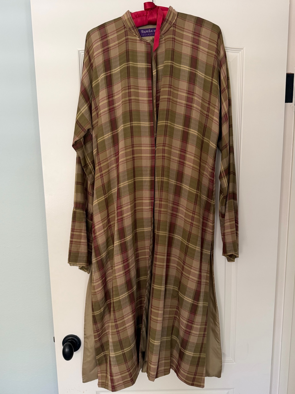 Vintage Ralph Lauren Collection Plaid Duster Or Dress